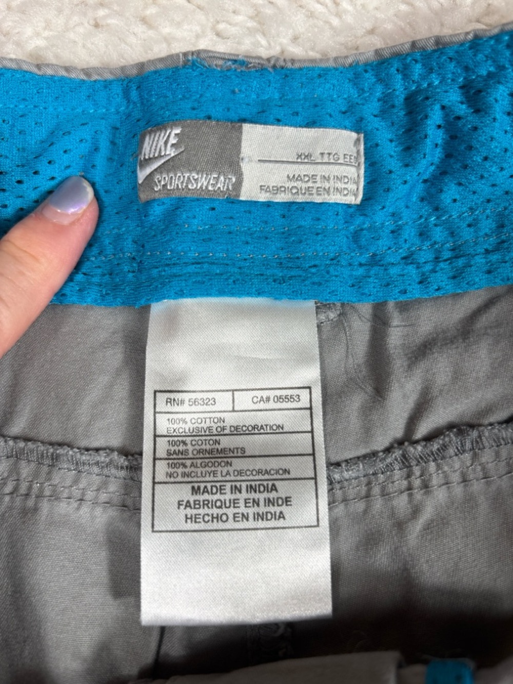 Nike Sportswear Men’s Gray Cotton Drawstring Shorts XXL - Picture 5 of 8